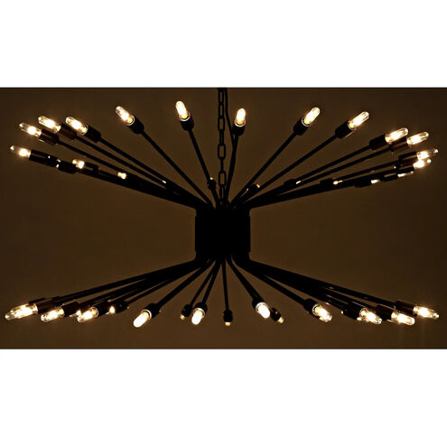 Lampberto 48 Light 45 inch Matte Black Chandelier Ceiling Light