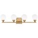 Sean Lavin Clybourn 4 Light 30.13 inch Satin Brass Bath Vanity Wall Light