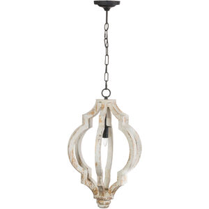 Bellamy 16 inch Antique White and Gold Chandelier Ceiling Light