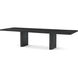 Kesden 128 X 44 inch Silent Black Extension Dining Table, Wooden