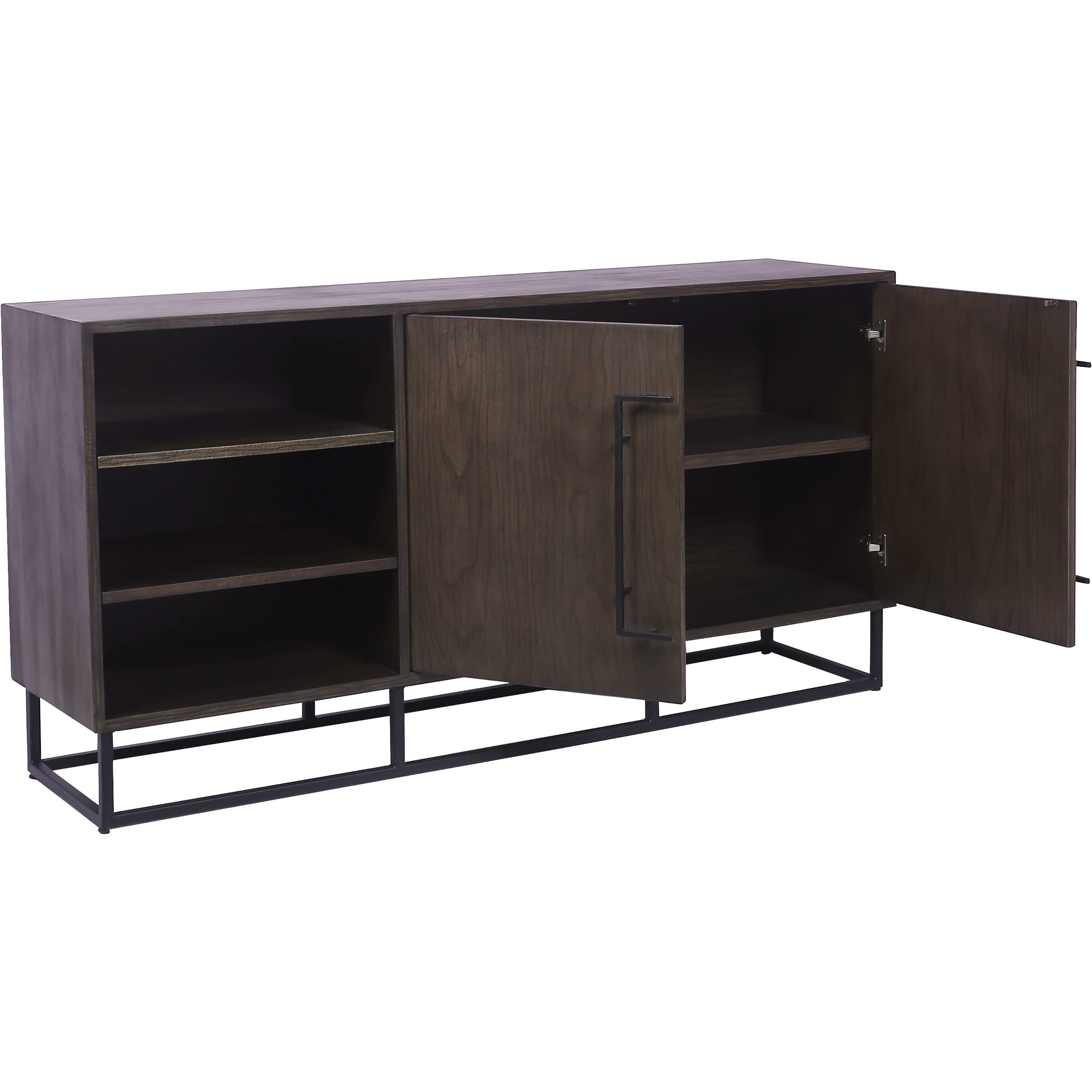 Seaton Espresso with Black Credenza