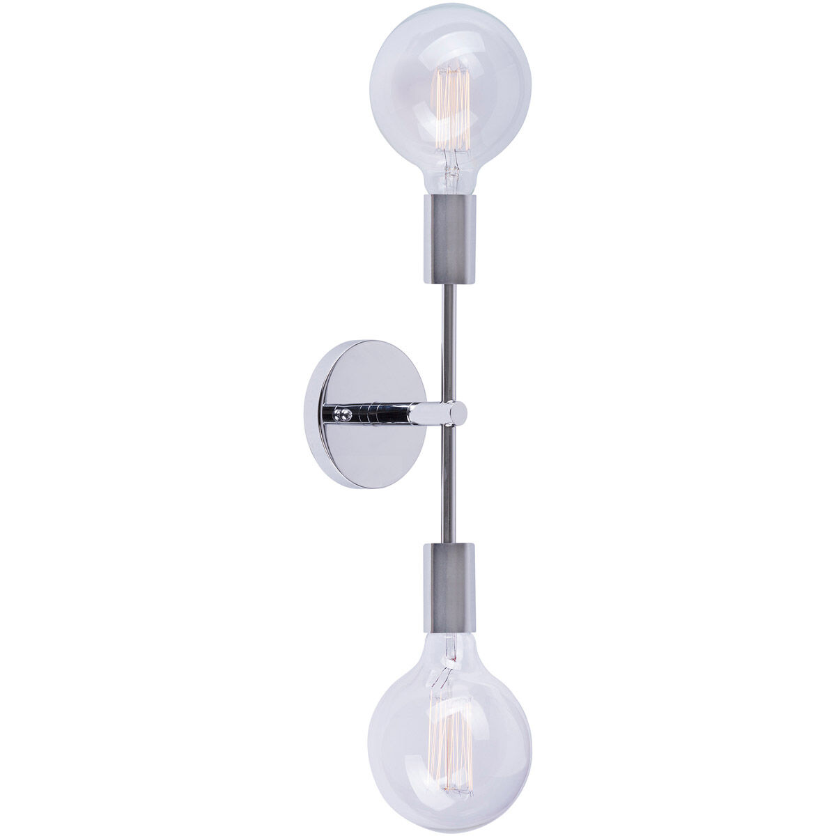 Baton 2 Light 5 inch Chrome Wall Sconce Wall Light in Chestnut