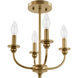 Southcrest 4 Light 13 inch Luxe Gold Semi Flush Mount Ceiling Light
