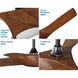 Ryne 52 inch Koa Woodgrain with Woodgrain Blades Outdoor Ceiling Fan, Progress LED