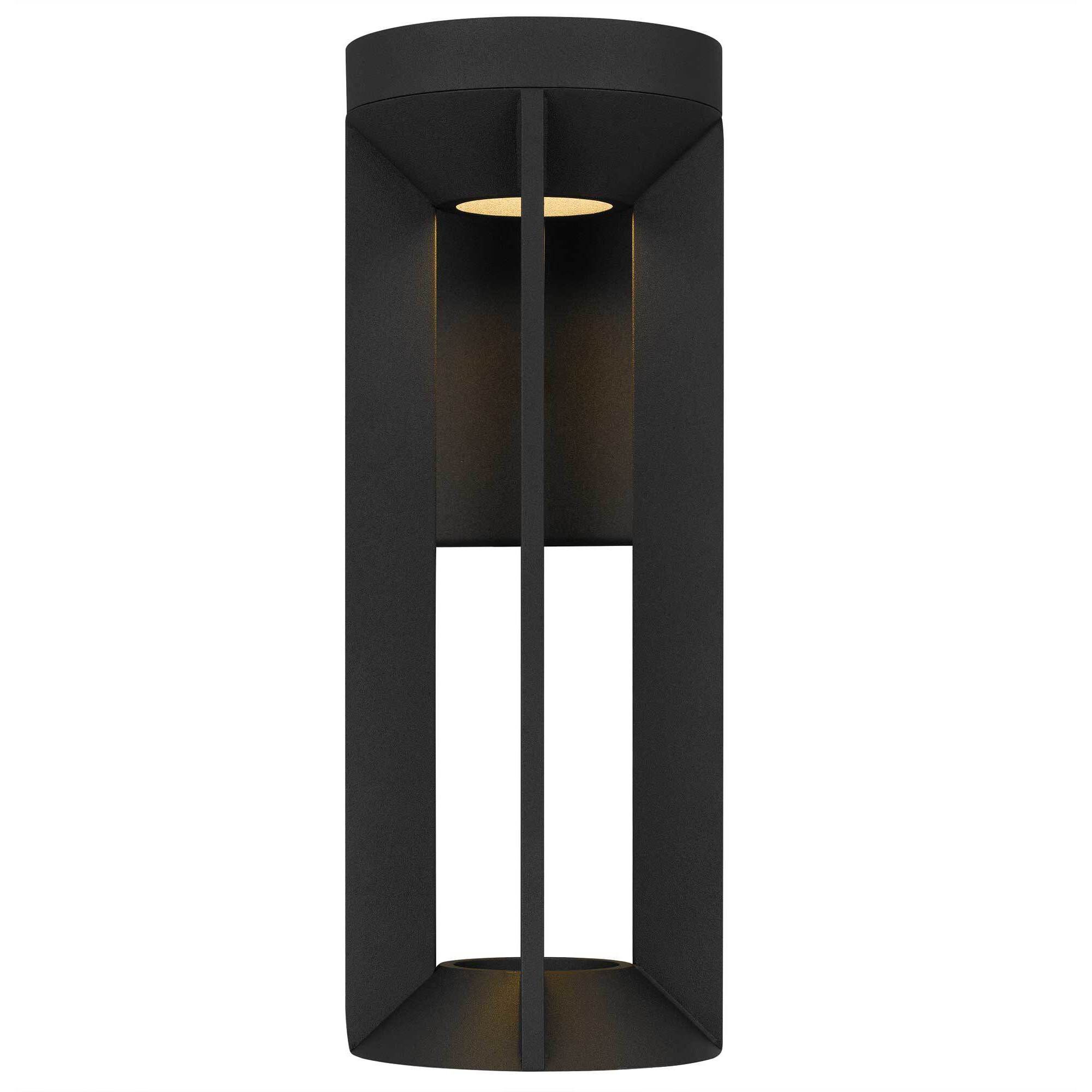 Aura LED 16 inch Sand Black Outdoor Wall Sconce