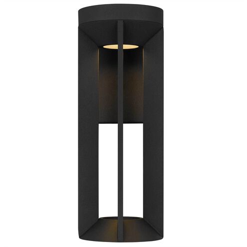 Aura LED 16 inch Sand Black Outdoor Wall Sconce