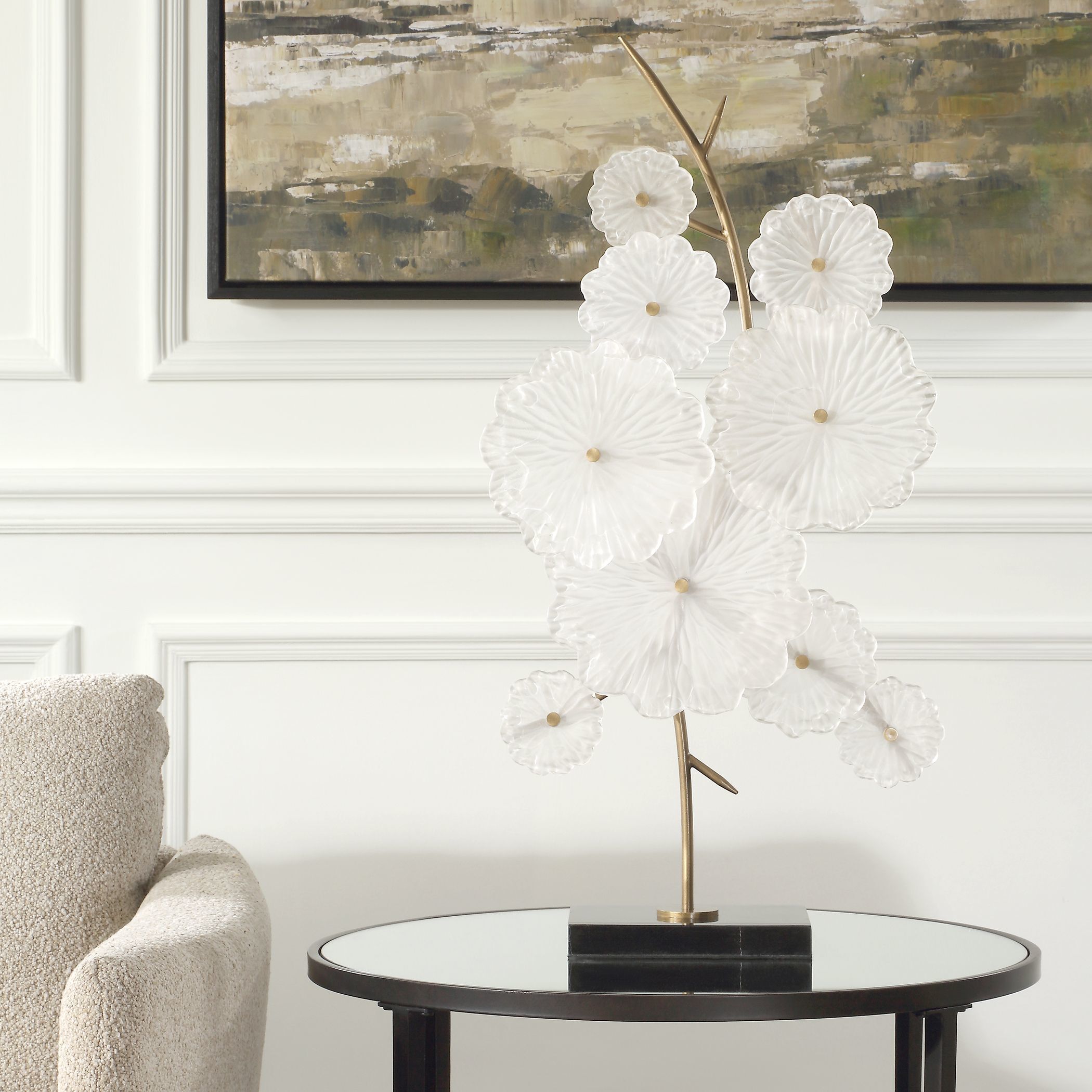 Glass 29.5 X 16 inch Sculpture