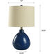 Cameron 21.5 inch 60 watt Sailor Navy Blue Table Lamp Portable Light