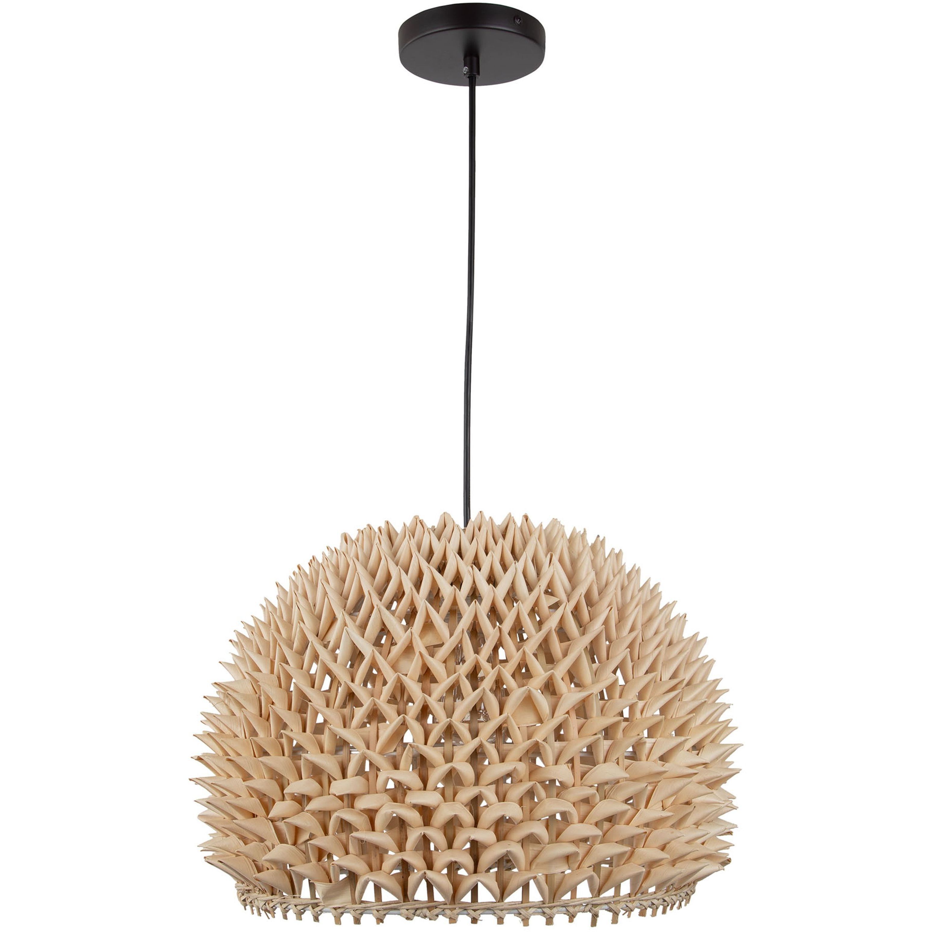 Durian 1 Light 14 inch Natural Pendant Ceiling Light