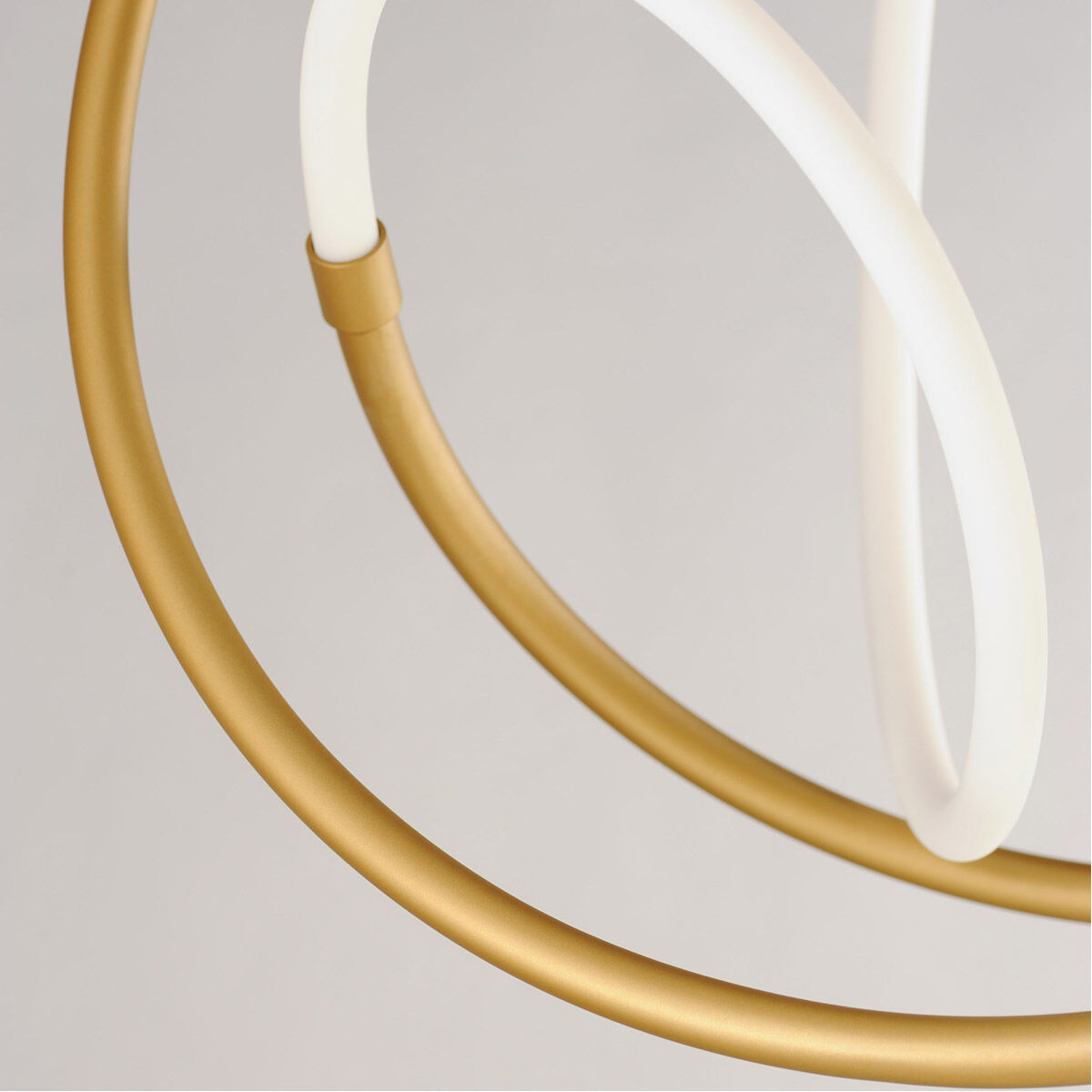 Mobius LED 20 inch Black and Gold Single Pendant Ceiling Light