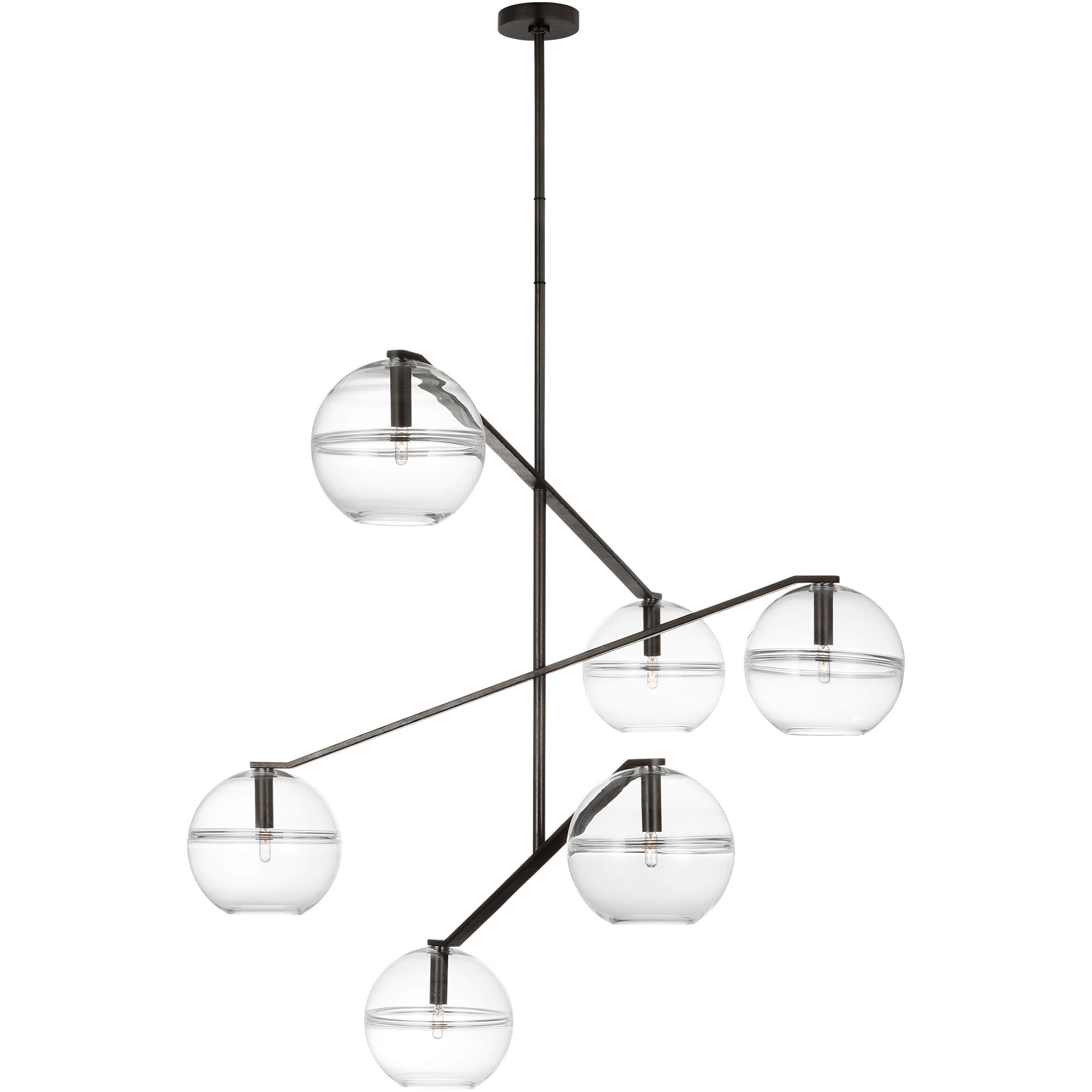 Sean Lavin Lowing LED 48.6 inch Blackened Forged Chandelier Ceiling Light in LED included