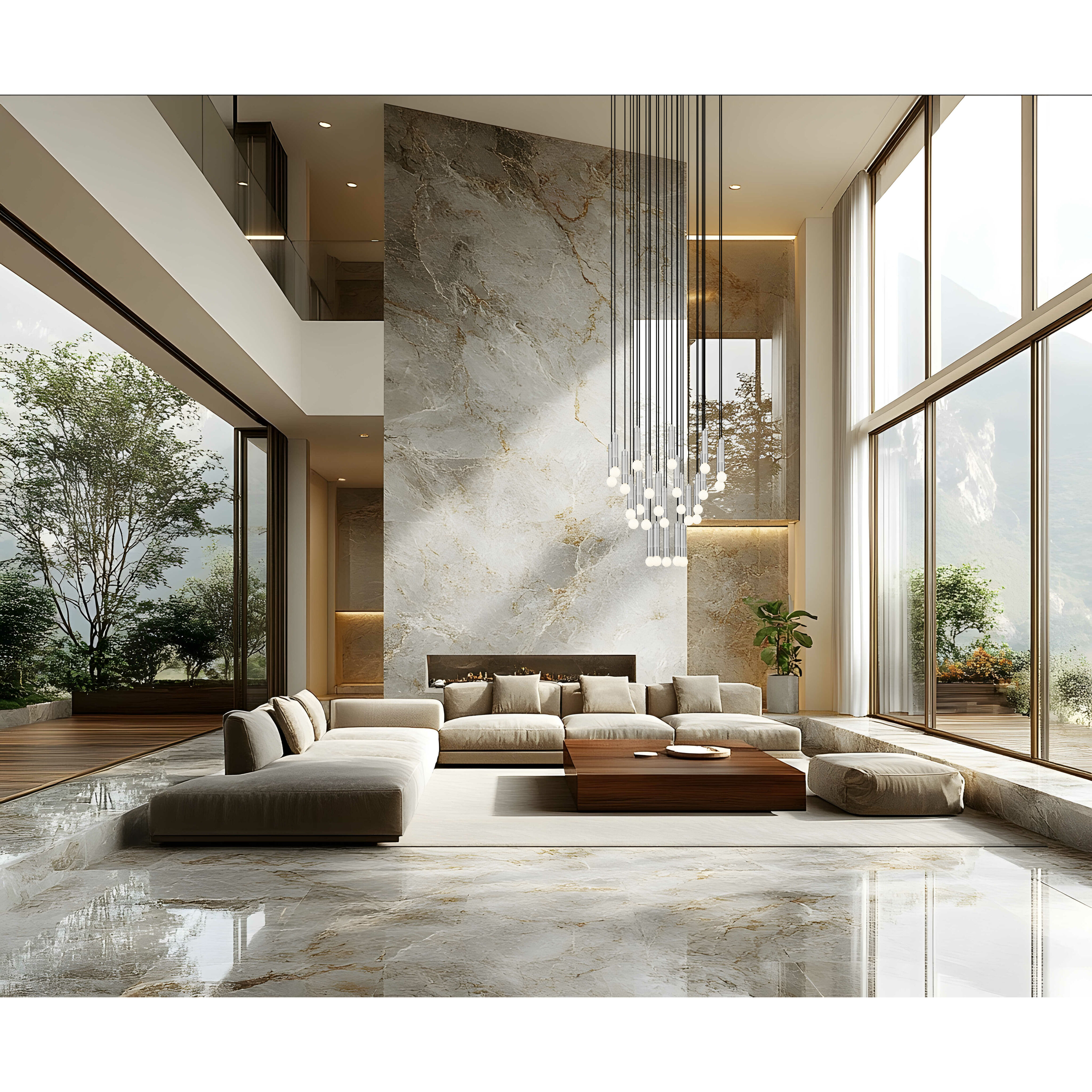 Stari 27 Light 36 inch Brushed Nickel Chandelier Ceiling Light