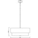 Counterpoint 5 Light 24 inch Modern Gold Chandelier Ceiling Light