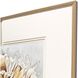 A Rose is a Rose / Parchement Petals White and Beige and Green and Metallic Framed Art, The Studio