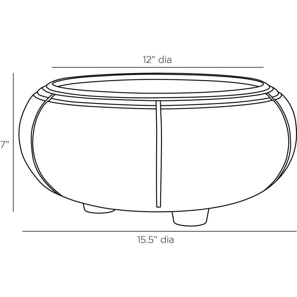 Zehir Antique Brass Cache Pot