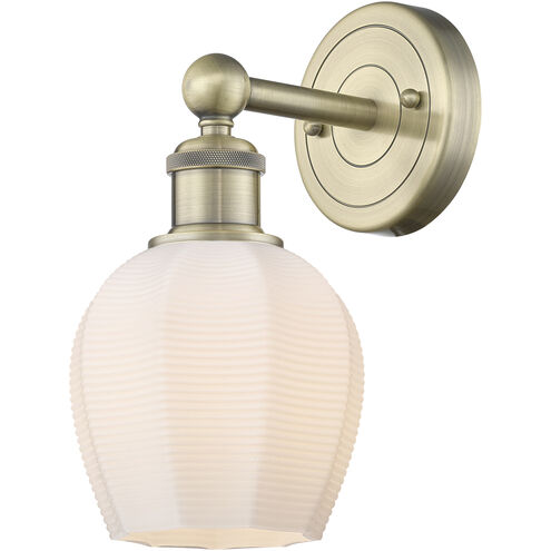 Norfolk Sconce Wall Light in Antique Brass, Matte White