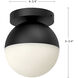 Monae 1 Light 6 inch Brushed Gold/Opal Glass Flush Mount Ceiling Light