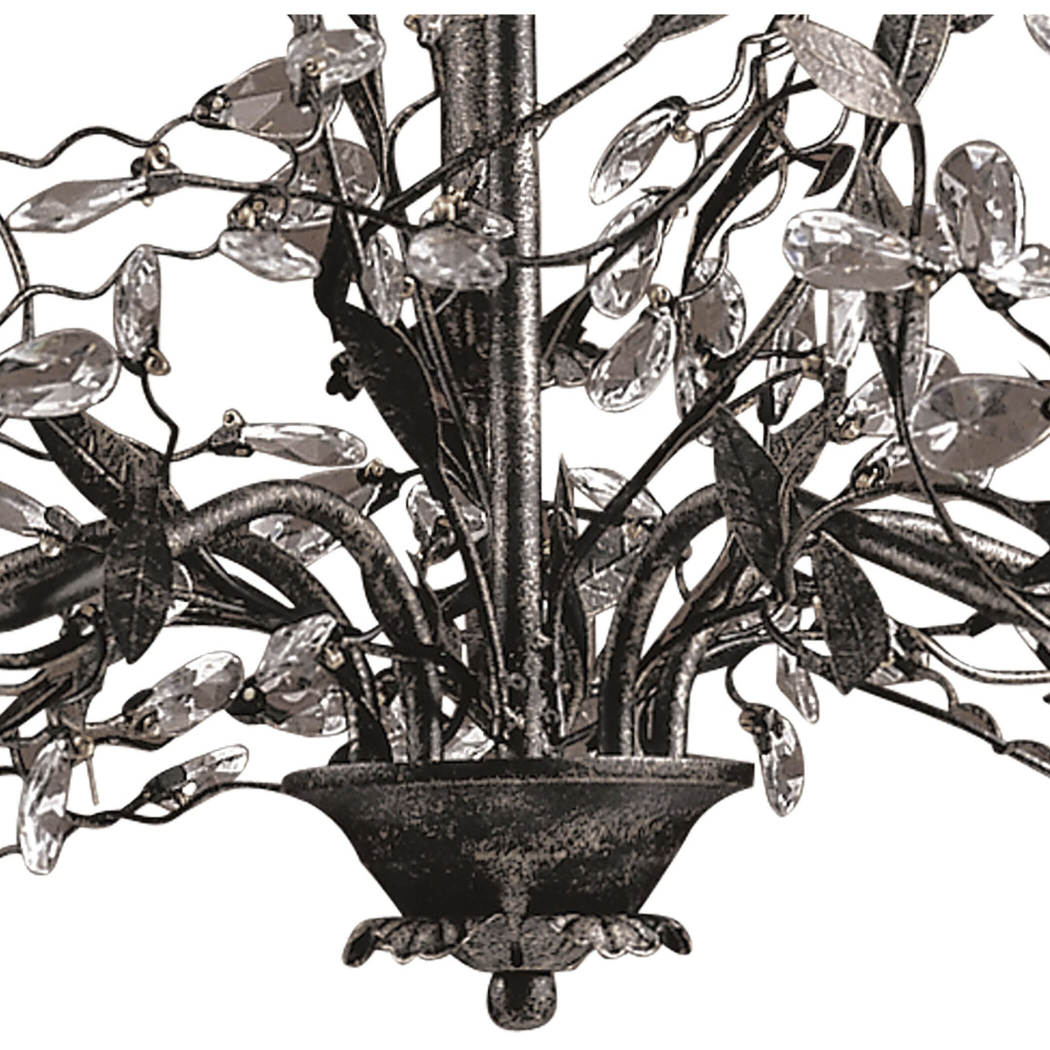 Circeo 5 Light 27 inch Silvered Bronze with Clear Chandelier Ceiling Light
