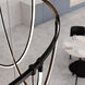 Suspenders LED 82 inch Satin Black and Frosted Chandelier Ceiling Light