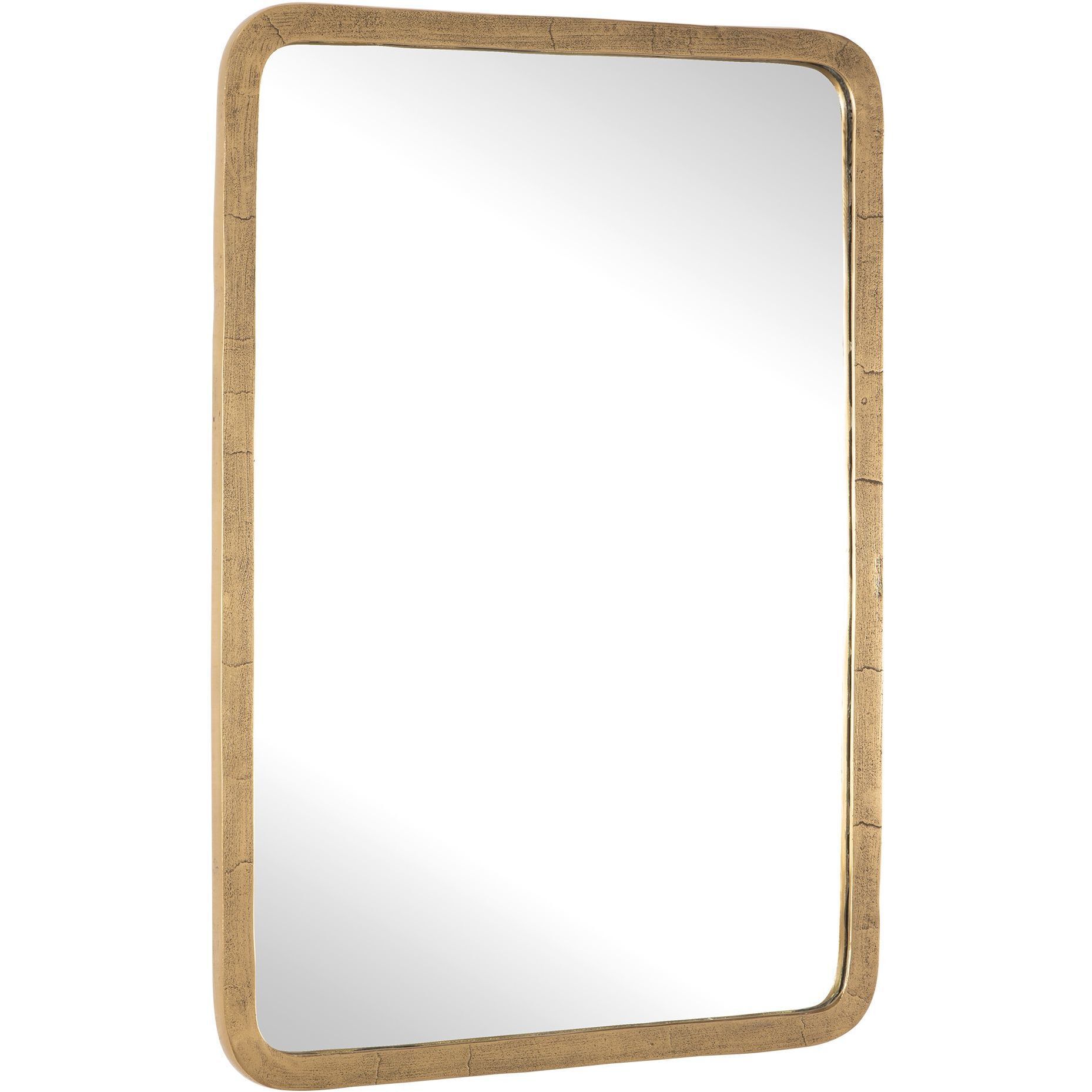 Vestry 35.5 X 24 inch Antique Brass Mirror