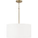 Alan 3 Light 18 inch Aged Brass Pendant Ceiling Light