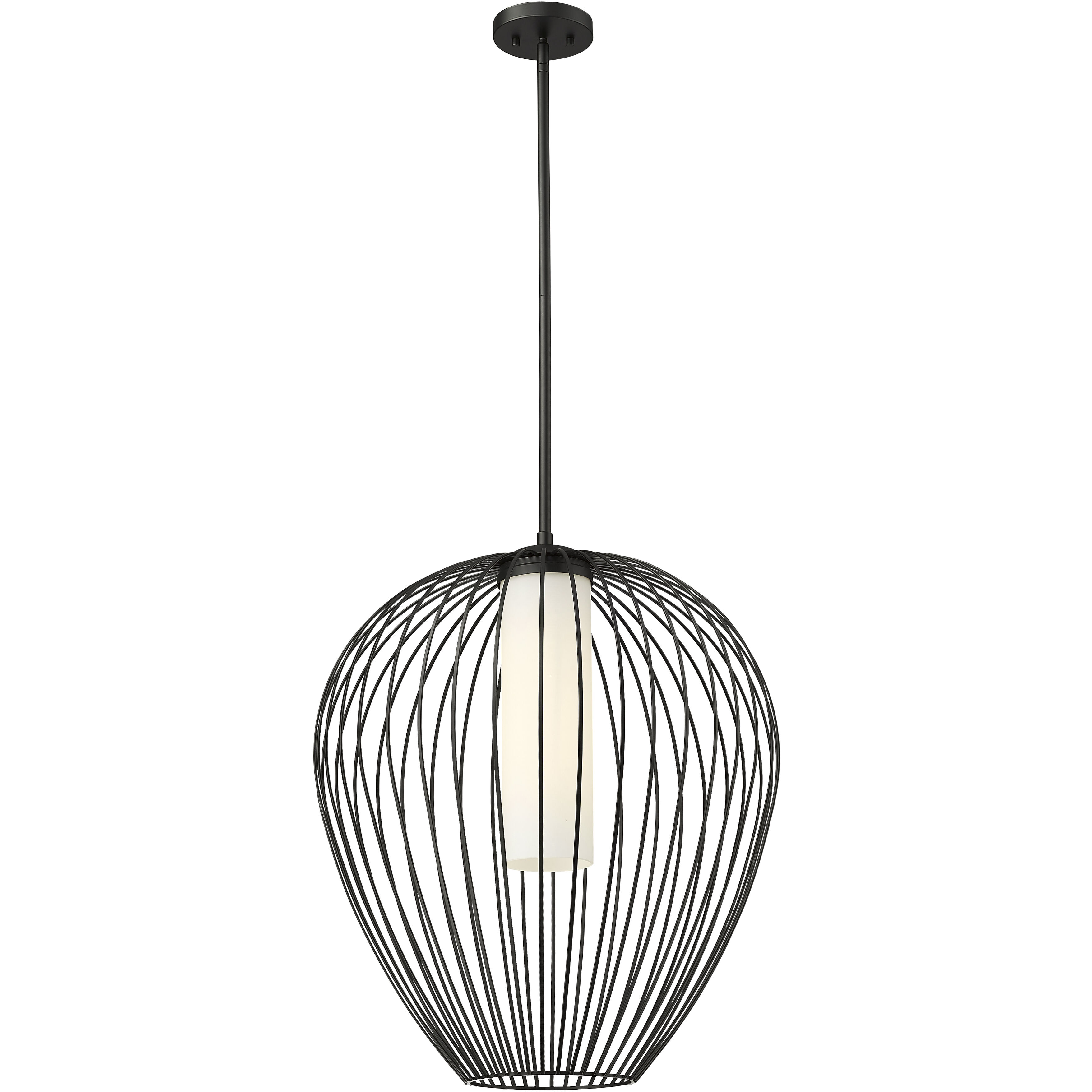 Savanti 1 Light 22 inch Matte Black Pendant Ceiling Light