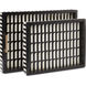 Swoop Black/White/Natural/Brass Trays, Set of 2