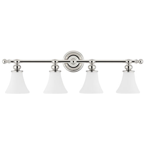 Weston 4 Light 33.75 inch Polished Nickel Bath and Vanity Wall Light