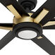 Melia 65 inch Alturas Gold with Matte Black Blades Outdoor Ceiling Fan