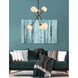 Axl 6 Light 24 inch Black and Brass Pendant Ceiling Light