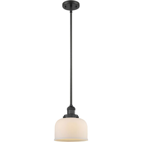 Franklin Restoration Bell LED 8 inch Matte Black Mini Pendant Ceiling Light in Matte White, Franklin Restoration