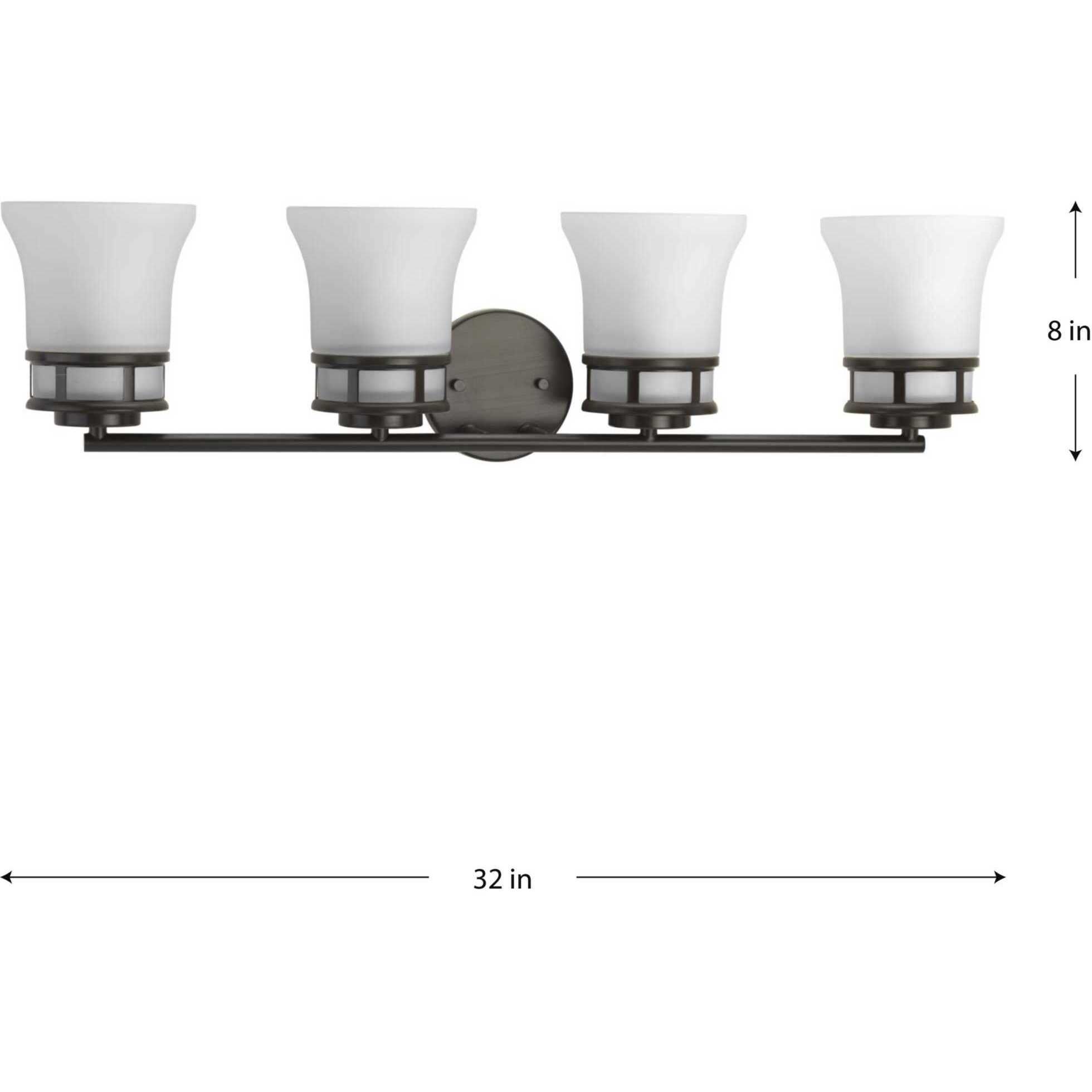 Cascadia 4 Light 32 inch Antique Bronze Bath Vanity Wall Light