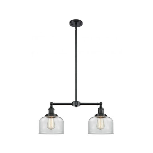 Franklin Restoration Large Bell LED 21 inch Oil Rubbed Bronze Chandelier Ceiling Light in Clear Glass, Franklin Restoration