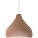Radiance 1 Light 8 inch Adobe and Brushed Nickel Pendant Ceiling Light
