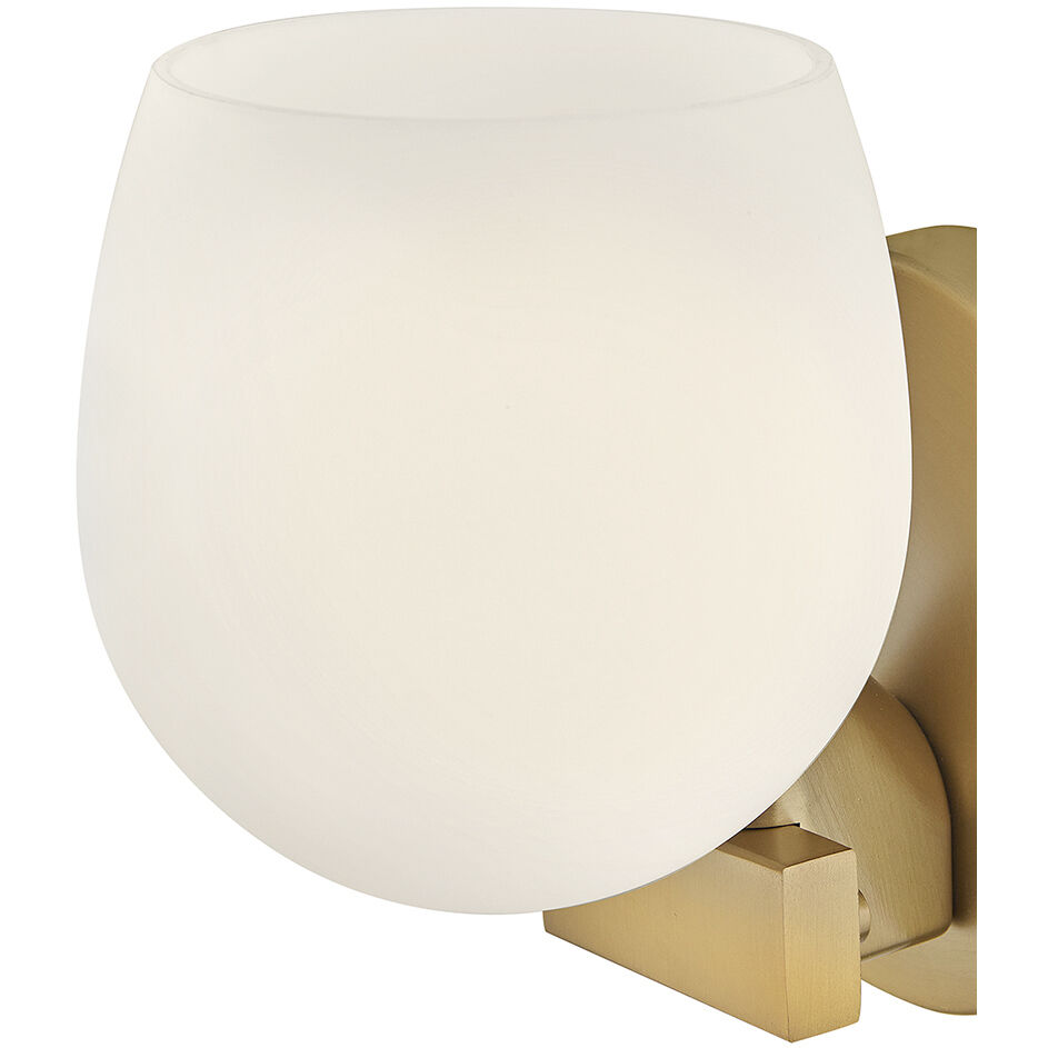 Mae 1 Light 6.5 inch Lacquered Brass Bath Light Wall Light