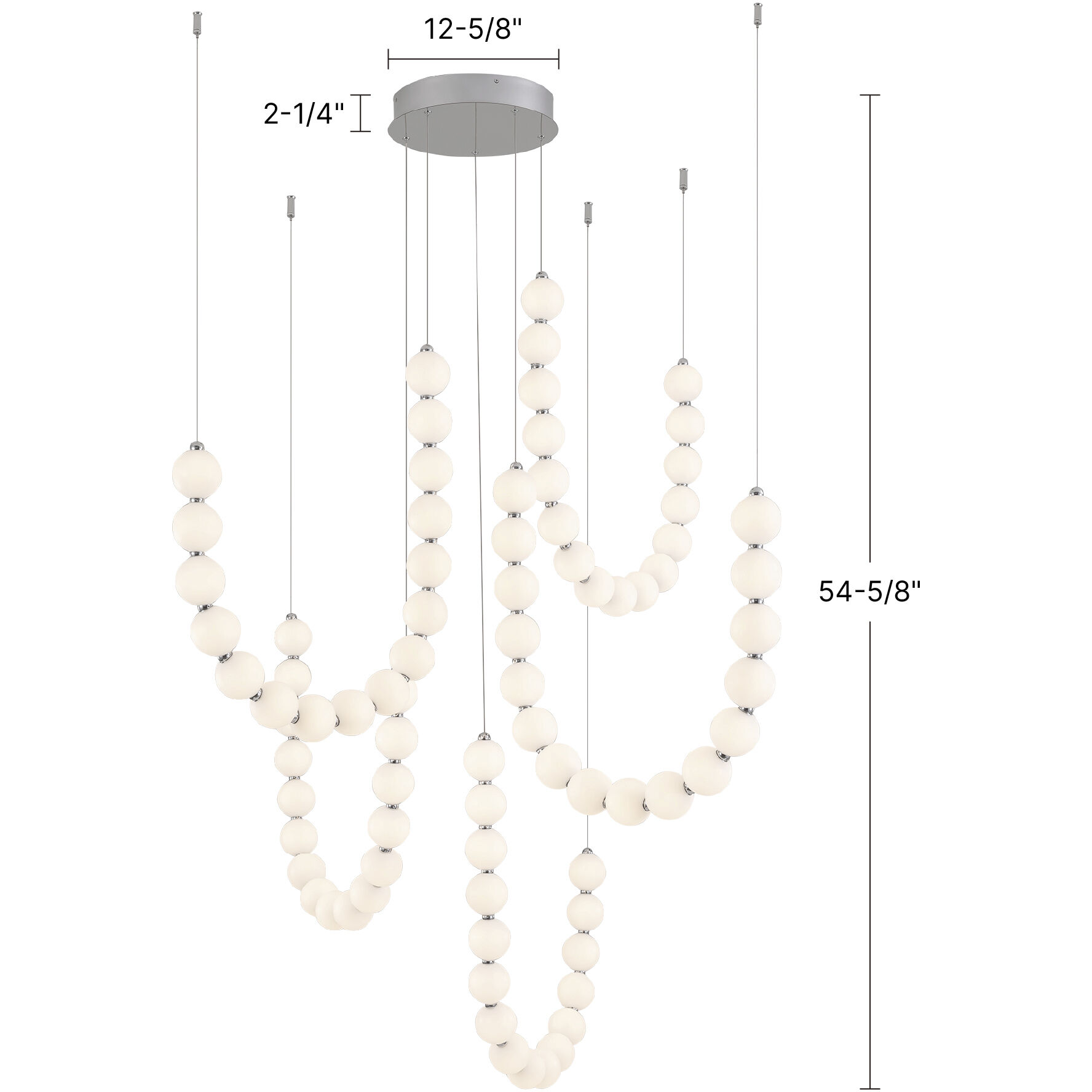 Akoya 12.63 inch Chrome Chandelier Ceiling Light