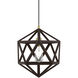 Ashland 1 Light 13 inch Bronze with Antique Brass Accents Pendant Ceiling Light