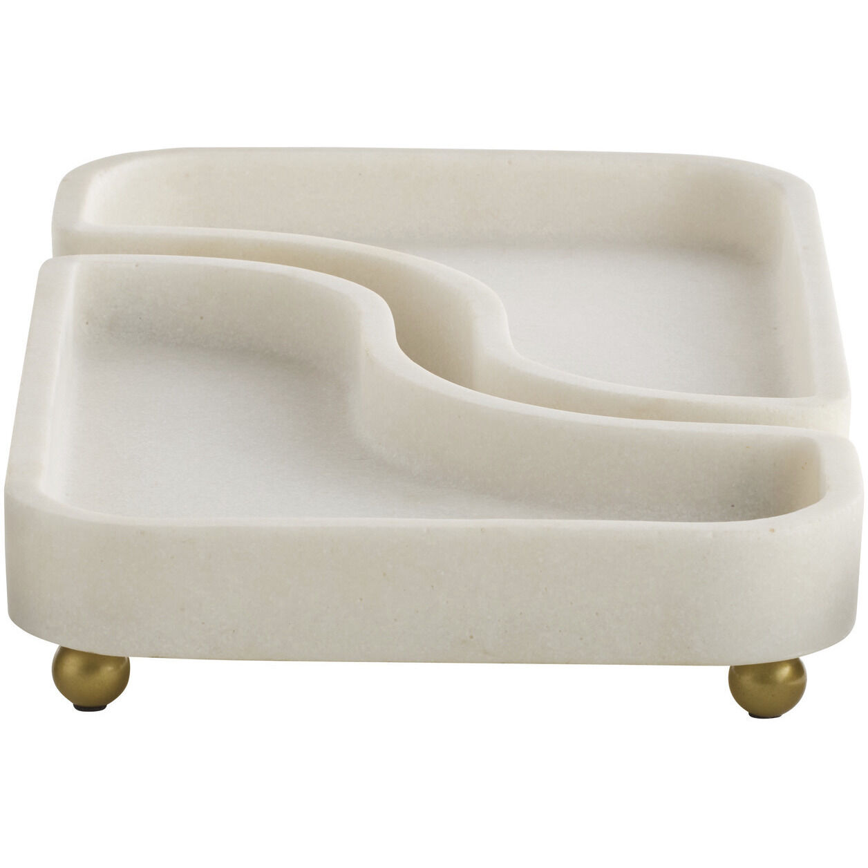 Lily Ivory and Antique Brass Tray