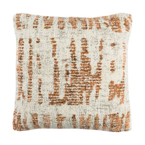 Primal 20 X 20 inch Cream and Peach Pillow Cover