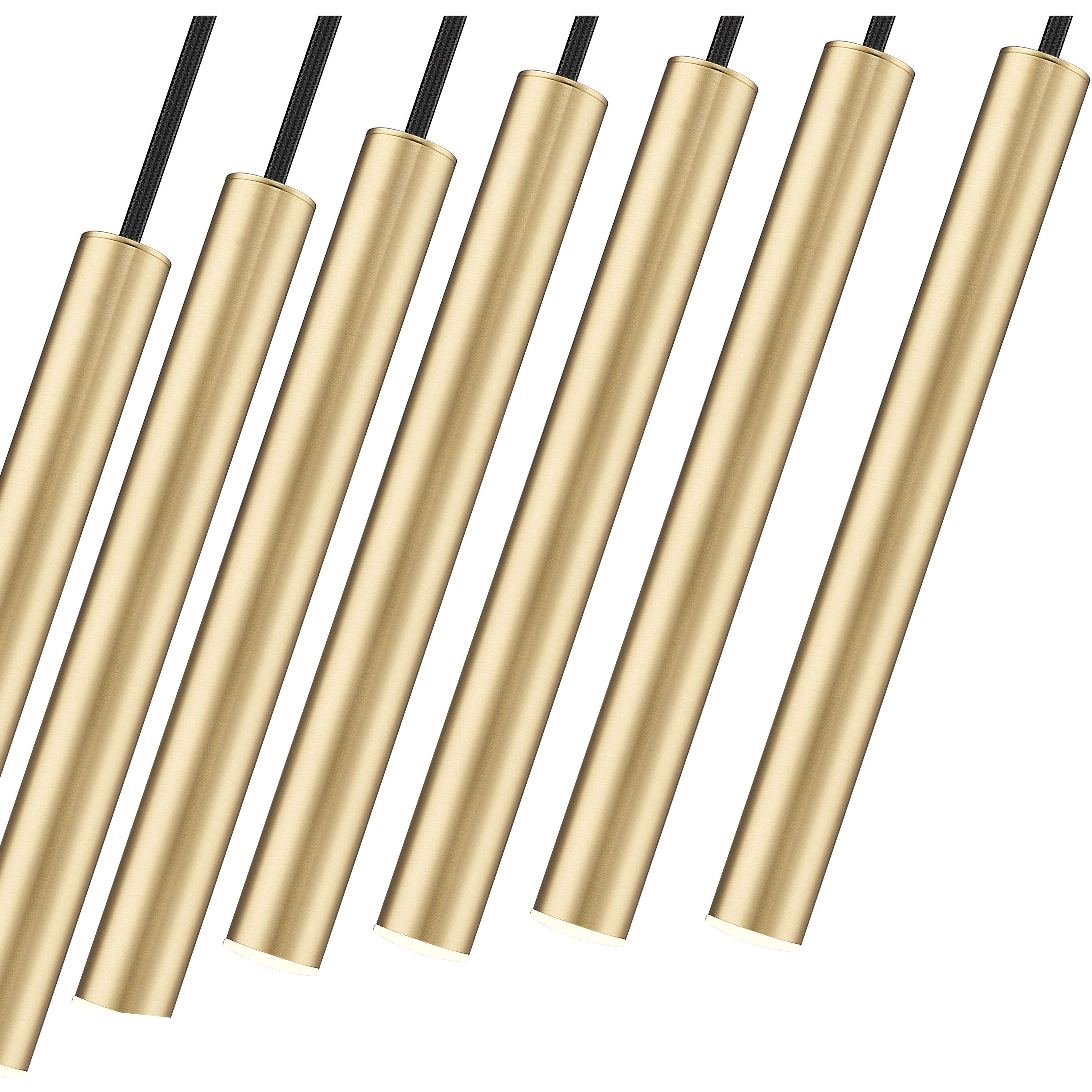 Forest Linear Chandelier Ceiling Light in Modern Gold