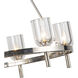 Lucian 6 Light 31.5 inch Polished Nickel Chandelier Ceiling Light in Clear Crystal and Polished Nickel