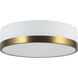 Alora Mood Brisbane 3 Light 16 inch Aged Gold/White Flush Mount Ceiling Light in Aged Gold and White
