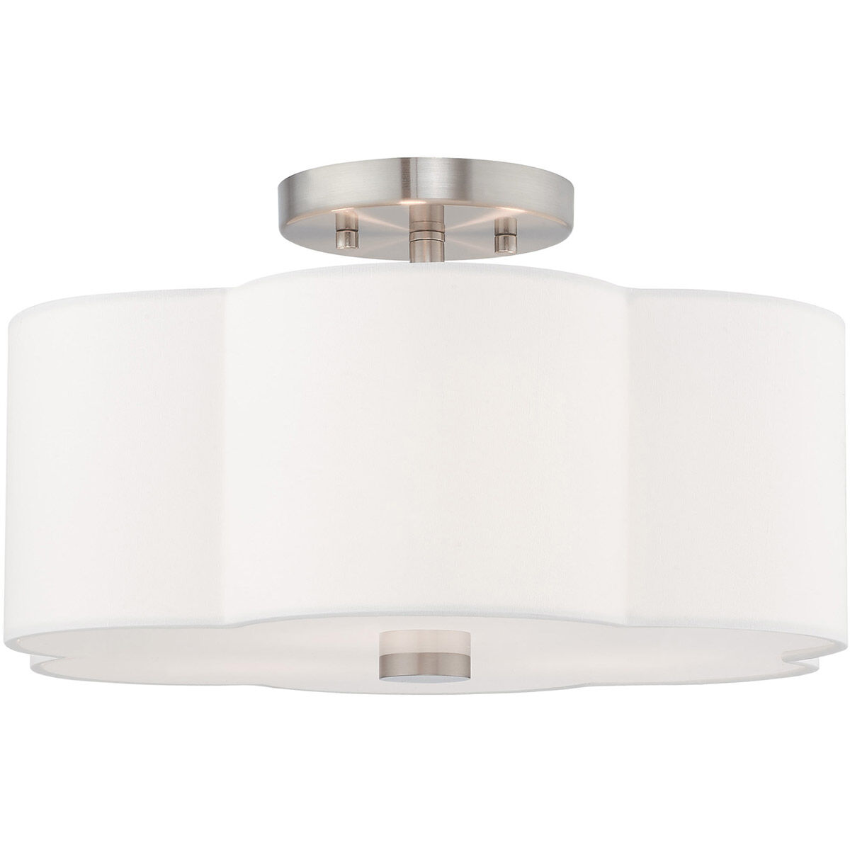 Chelsea 3 Light 15 inch Brushed Nickel Semi-Flush Mount Ceiling Light