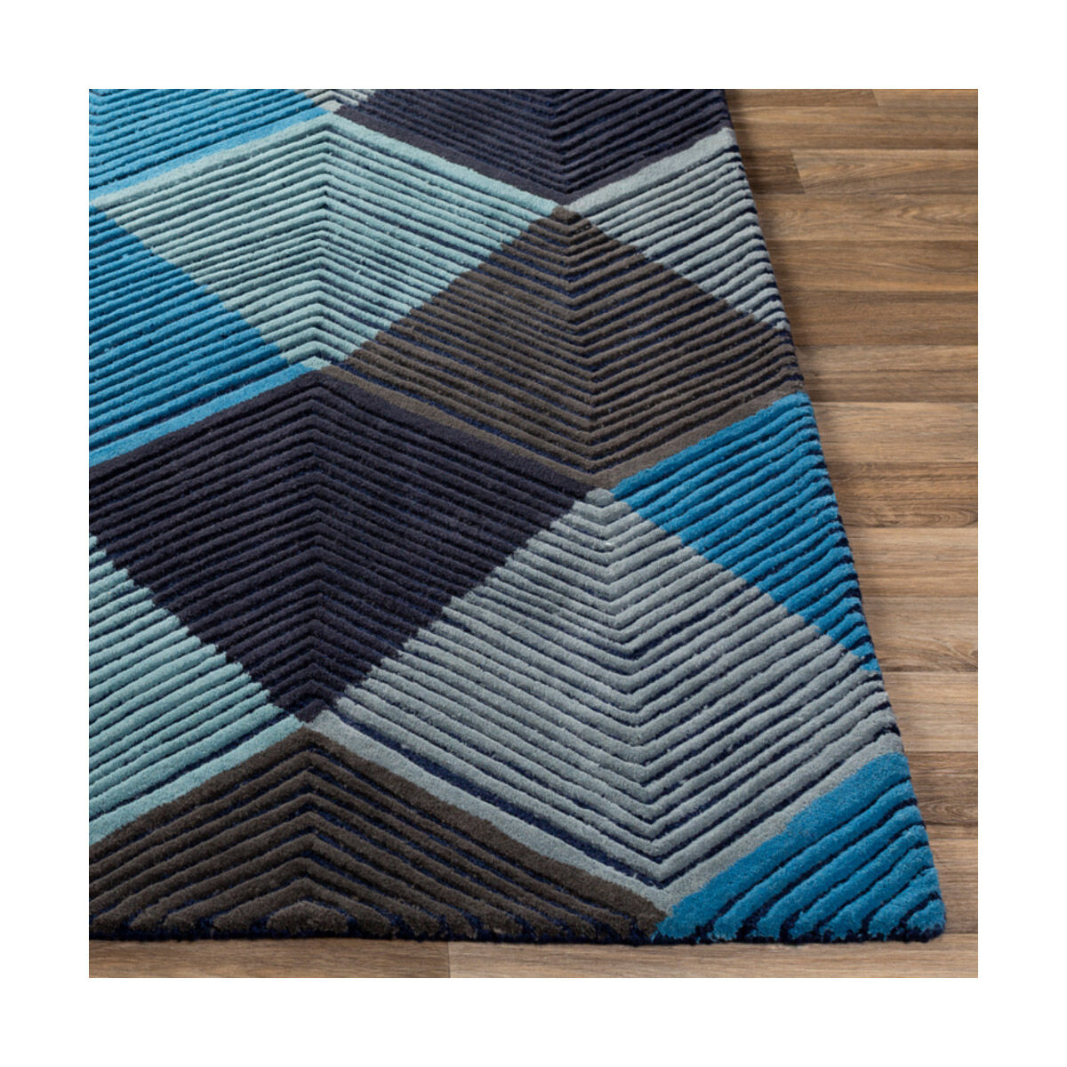 Harlequin 144 X 108 inch Sky Blue/Light Gray/Dark Brown/Black/Aqua/Navy Rugs