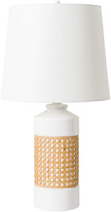 Pariana 23.75 inch 100 watt White and Beige Table Lamp Portable Light