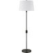 Roseden Court 62 inch 150 watt Clear with Matte Black Floor Lamp Portable Light