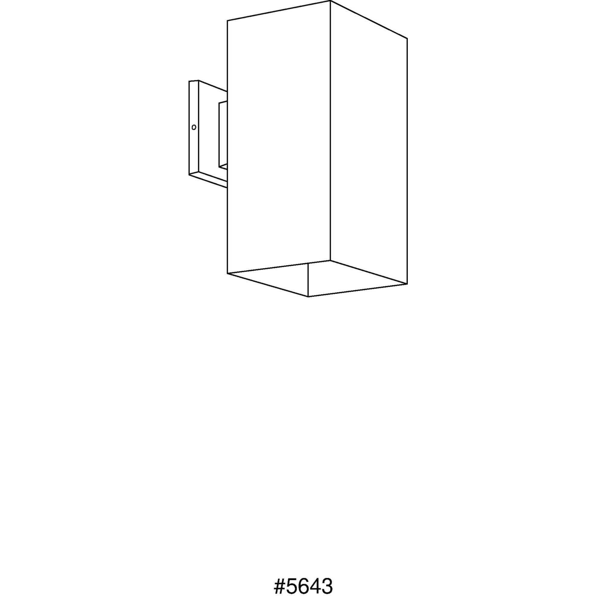 Square Outdoor Wall Lantern in Black, Standard Lamping