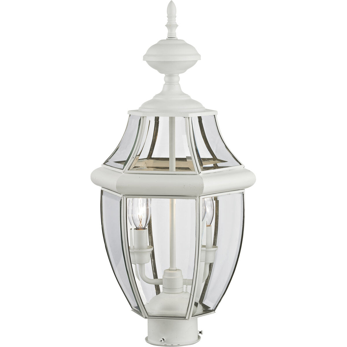 Monterey 2 Light 22 inch White Outdoor Post Top Lantern