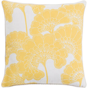 Japanese Floral 20 inch Saffron, Cream Pillow Kit