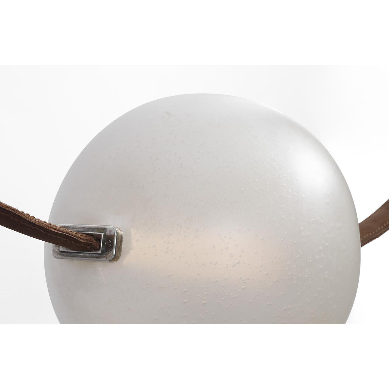 Anne-Marie Barton Dune LED 8 inch Russet Suede and Mottled Pewter Belted Light Ceiling Light